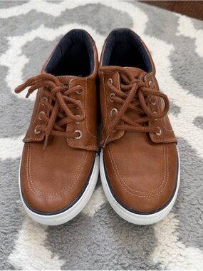 Boys’ Nautical Casual Brown Lace-Up Shoes  Size 1